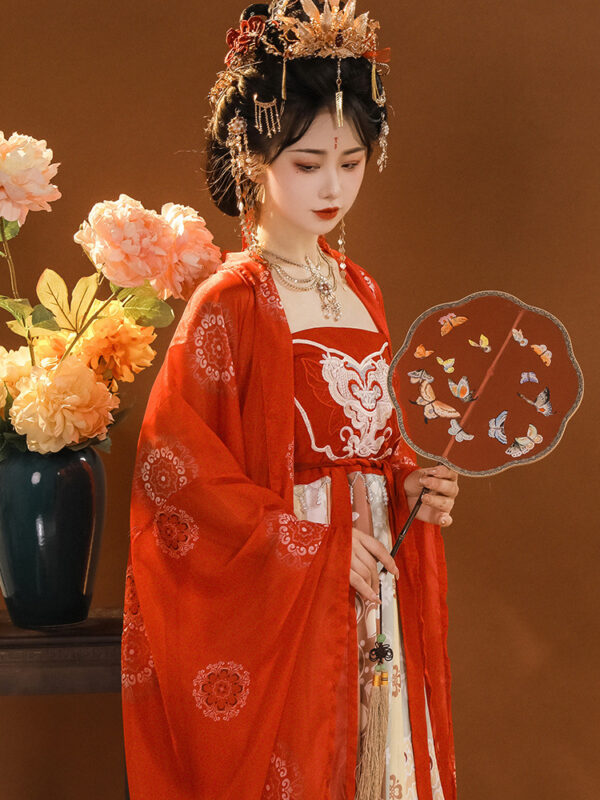 tang dynasty chinese style embroidered myrobalan skirt hanfu