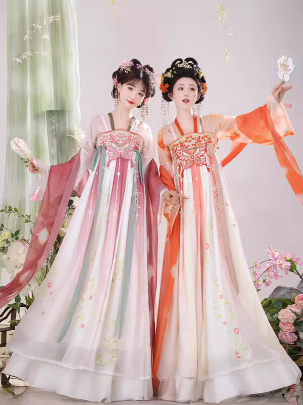 tang dynasty retro style chest length skirt hanfu