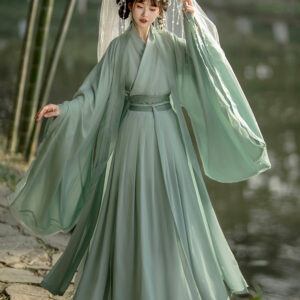 wei and jin dynasty cross collar waist length skirt hanfu