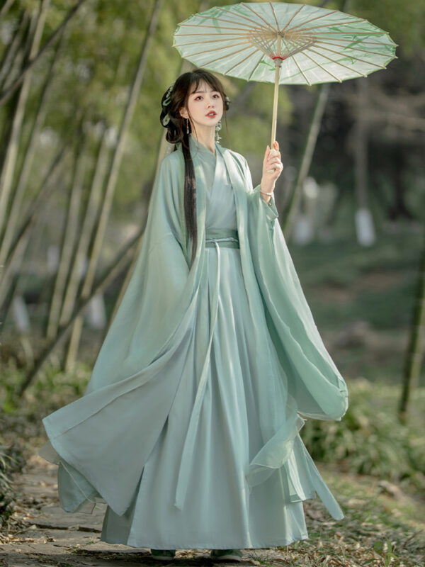 wei and jin dynasty cross collar waist length skirt hanfu