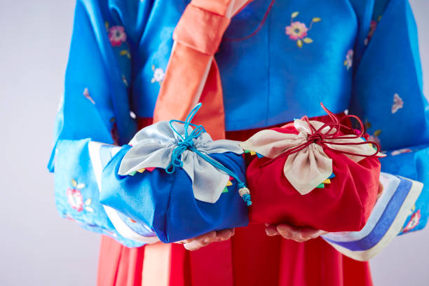 traditional korean craft on woman's hand